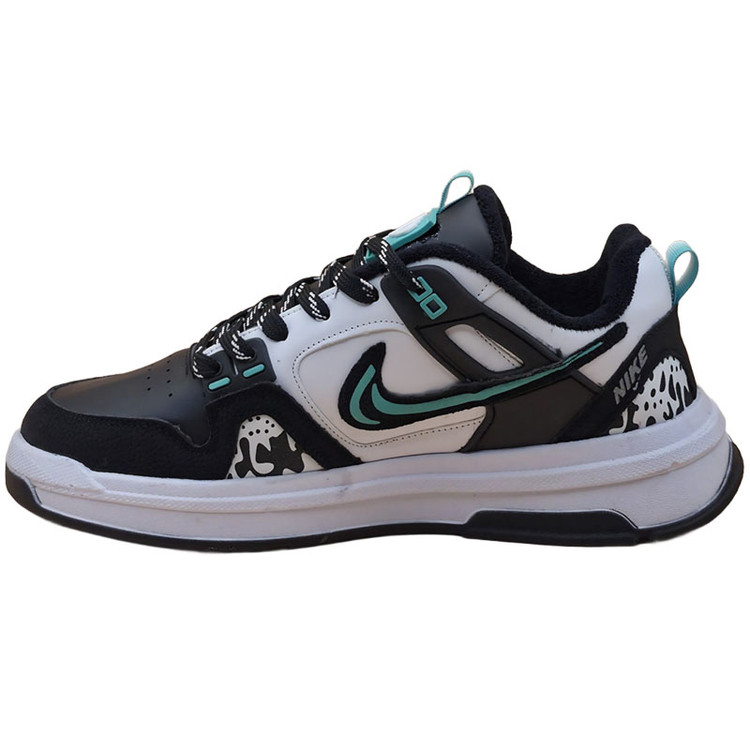 کفش مردانه نایک ایر فورس ۱ شدو (Nike Air Force 1 Shadow) – سفید / مشکی / فیروزهای