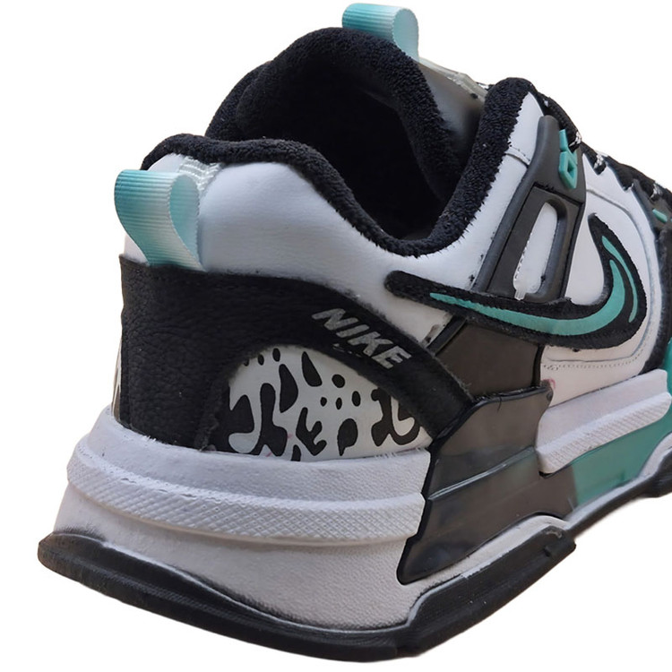 کفش مردانه نایک ایر فورس ۱ شدو (Nike Air Force 1 Shadow) – سفید / مشکی / فیروزهای