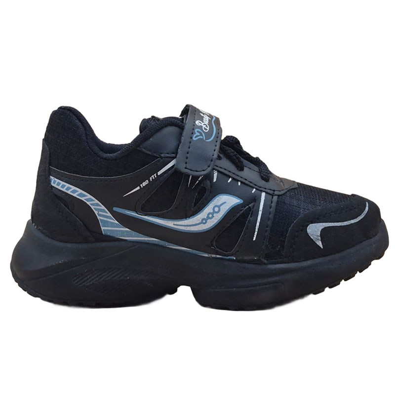 کفش ورزشی بچه‌گانه ساوکونی (Saucony) مدل Iso Fit - مشکی/آبی
